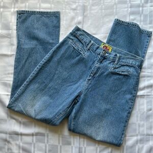 No Limit Y2K Vintage Straight Leg Light Fade Blue Denim Jeans